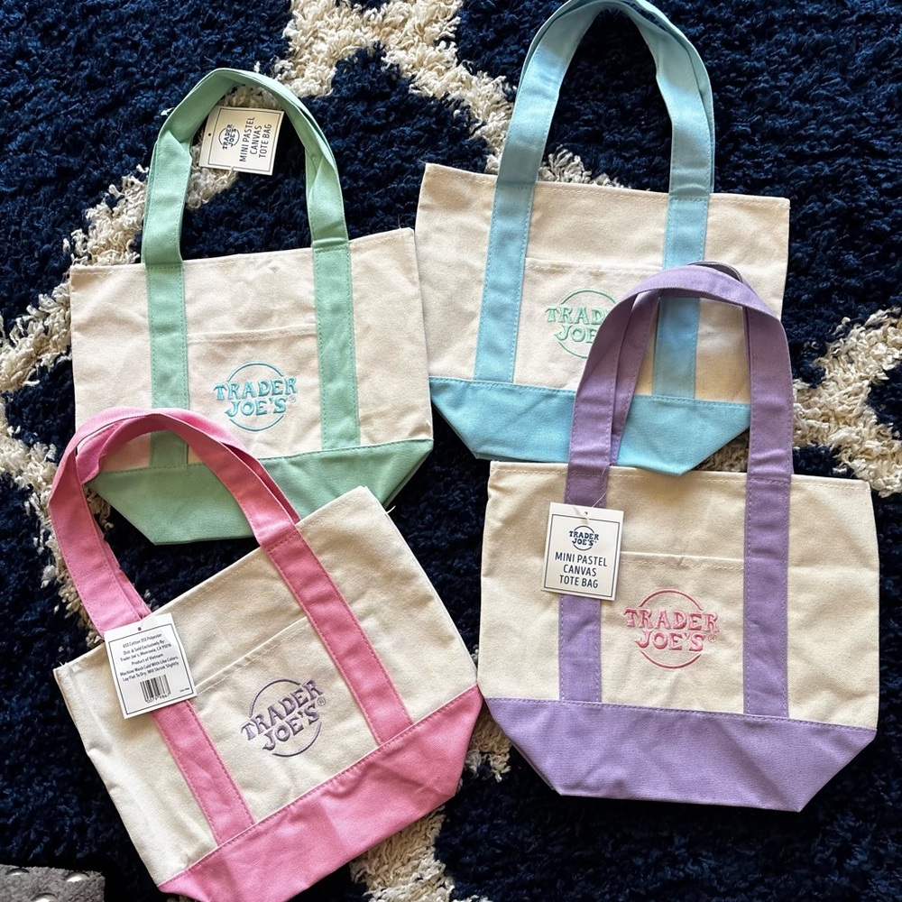 Trader Joe’s pastel mini totes